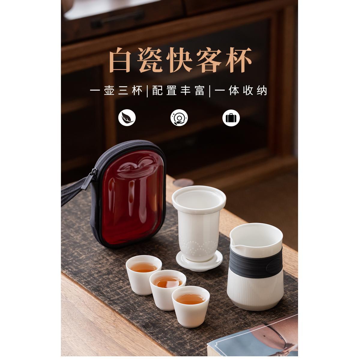 【天野茶店】白瓷快客旅行茶具套裝